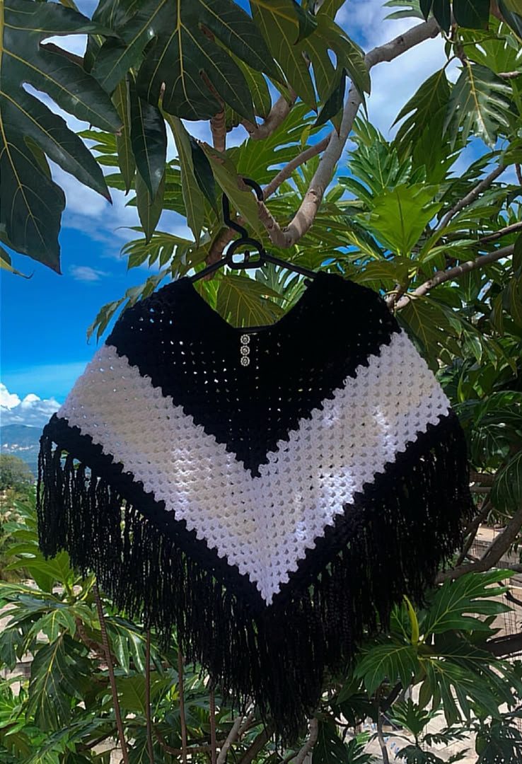 Poncho à franges